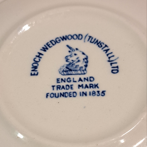 3 Antique Enoch Wedgwood (Tunstall)Ltd Huntsmen, Farm & Game Keeper Salt Plates. - Picture 6 of 7